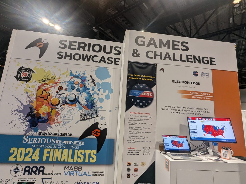 Photo of Election Edge/Serious Games Showcase & Challenge booth at I/ITSEC